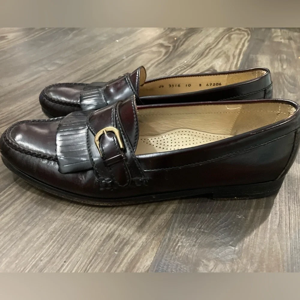 Cole Haan Vintage Men’s Burgandy Pinch Buckle Slip On Loafer Size‎ 10